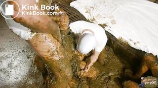 Betty's Gangbang in cowshit - Manure Gulag