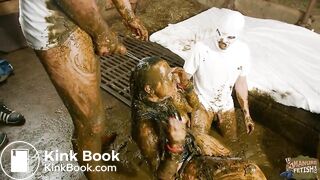 Betty's Gangbang in cowshit - Manure Gulag