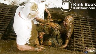 Betty's Gangbang in cowshit - Manure Gulag