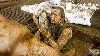Betty's Gangbang in cowshit - Manure Gulag