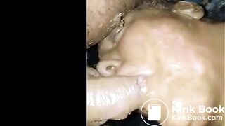 Bat Shit Crazy Slut Sucks Shit covered cock