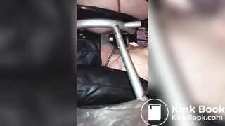 Masked pig gets his young master shit