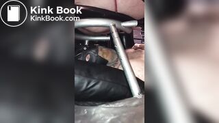 Masked pig gets his young master shit