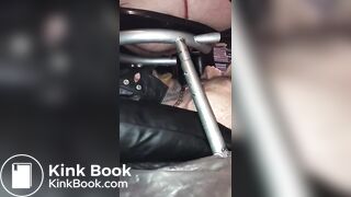 Masked pig gets his young master shit