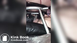 Masked pig gets his young master shit