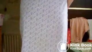 Under skirt panty poop