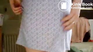 Under skirt panty poop