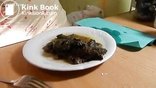 MILF Shits and Pees On A Plate For Dinner