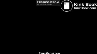 Milf smears scat and sucks dildo