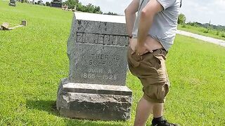 Public Cemetery Gravestone Shit