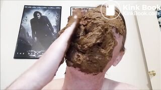 big shitpile on amateur face