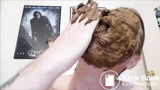 big shitpile on amateur face