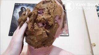 big shitpile on amateur face