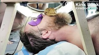 Human toilet with beard