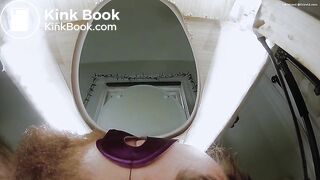 Human toilet with beard