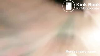 Pretty Latina Sucks Shit Off Filthy Cock