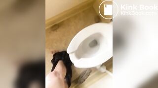 On the toilet