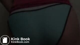 Panty poop in light blue panties
