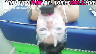 Latina Puke MASK and DUMP VOMIT OVER her HEAD
