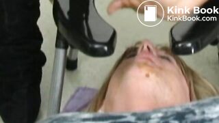 Toilet slut Kelly Swallows eating shit