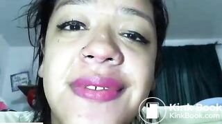 LATINA PISS FACEFUCK, VOMIT, CUM IN MOUTH