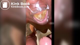 OMG Ebony Takes her Own Shit in Her Pussy !