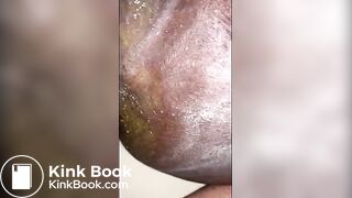 OMG Ebony Takes her Own Shit in Her Pussy !