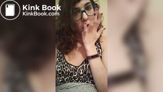 Toilet slut swallows chunks of her own shit