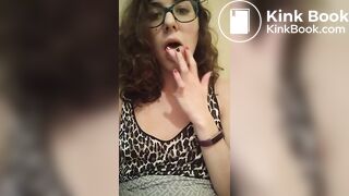 Toilet slut swallows chunks of her own shit