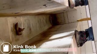 The girl defecated heavily in the toilet 2