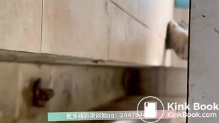 The girl defecated heavily in the toilet 2