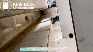 The girl defecated heavily in the toilet 2