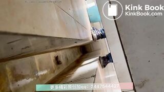 The girl defecated heavily in the toilet 2