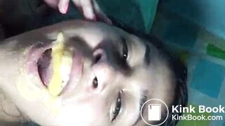 Latina girl vomit on her friend