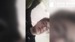 Nerdy college girl filming herself on toilet - Female Scat