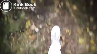 Disgusting slut loves shit outdoor