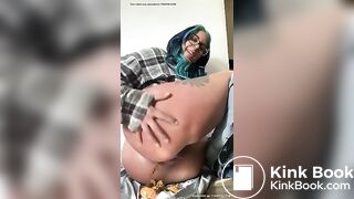 Dirty slut spreads ass and poo - Scat