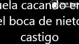 granny shit in mouth of grandson abuela y nieto