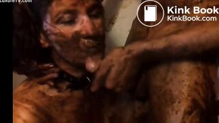 Scat Slave Whore Sucks Shitty Cock