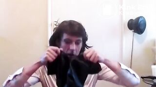 Tiffany tgirl slave fed piss from a Black Alpha