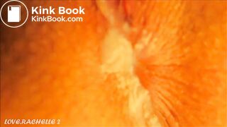 Logs exiting a perfect hole covered in cunt cream