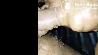 Fat Crazy Babe Sucks Shit Covered Cock in Scat