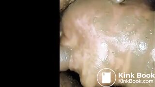 Fat Crazy Babe Sucks Shit Covered Cock in Scat