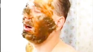 French Scat Babe Fucks and Sucks Shitty Cock