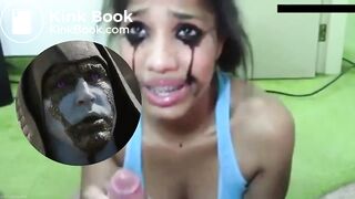 Young teen Puke fucked throats