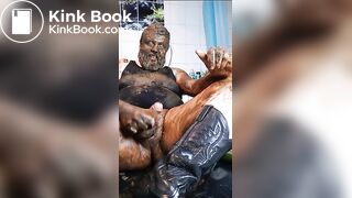 Cumshot while covered in shit