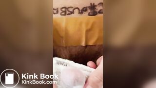 Asian guy's lotion gauze masturbation