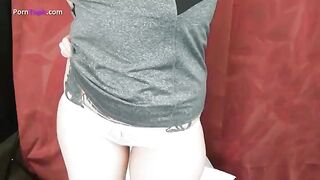 Sweet betty shits her white panties