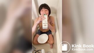 Asian guy tried to puke, but failed