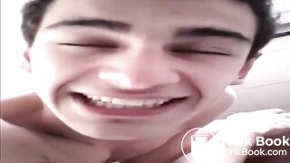 Two guys shitting in the same toilet